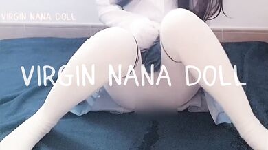 Cute Japanese virgin Nana ruins the carpet in her first squirt video