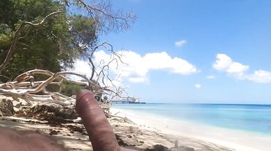 British cowgirl wife big tits beach orgasm POV destroyed in public