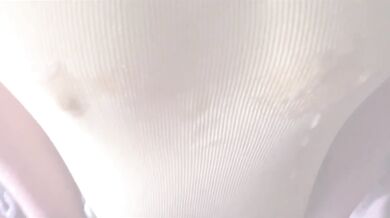 Handyman creampie on my hard nipples braless top