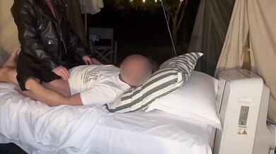Exposed British MILF Cums Loud Outside Her Open Door