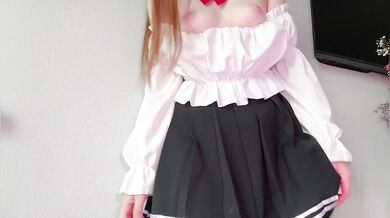 Asian schoolgirl gushes creamy squirt after class fingers herself raw climax