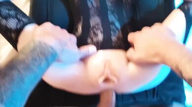 POV destroyed her tight anal like a filthy cumdumpster