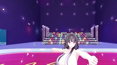 Thicc Elf VTuber Strips Fucked Hard in MMD Hentai
