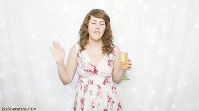 Your New Year resolution Cum Eating Brunette teases her cock alone