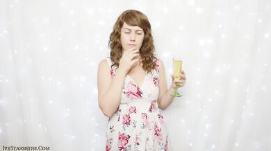 Your New Year resolution Cum Eating Brunette teases her cock alone