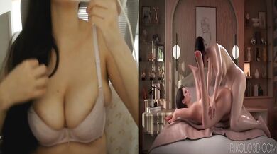 Futa cracks tight pussy raw pounding until creamy overflow