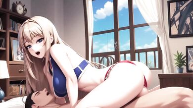 Blonde Sailor Schoolgirl Takes Deepthroat Sloppy Titfuck Creampie