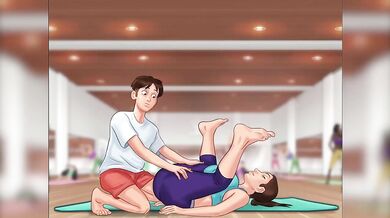 Yoga Instructor Anna Gets Destroyed While Humping In Summertime Saga