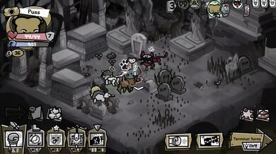 Hot kittens get destroyed by Dybbuk's giant cock in Mewgenics gameplay