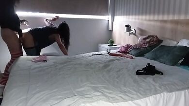 Crossdresser sissy fucks ama de casa madura morning sex rough anal