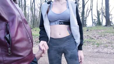 Stranger destroyed her throat with thick cock raw public blowjob
