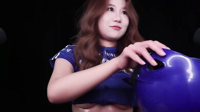 ASMR hot cheerleader roleplay with sloppy kiss sounds and ear feasting