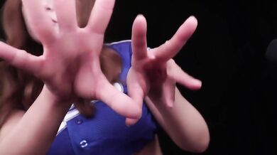ASMR hot cheerleader roleplay with sloppy kiss sounds and ear feasting