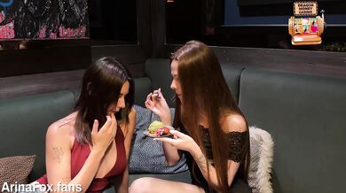 Morning shower seduced then fucked in hotel by wild lesbian date