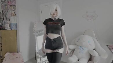 Big ass in tight denim shorts absolute wrecked lingerie try on haul
