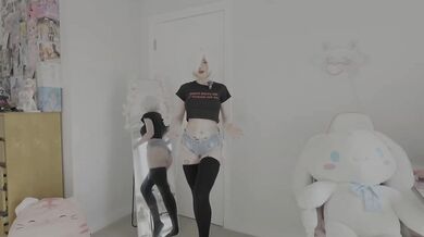 Big ass in tight denim shorts absolute wrecked lingerie try on haul