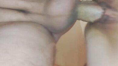 big dick fucks tight pussy till cum overflows messy creampie