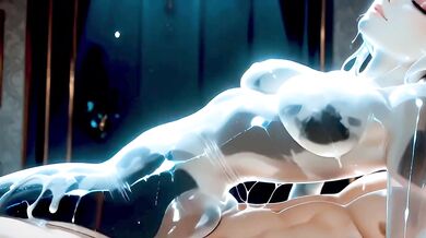 AI slime girl blown and fucked raw compilation