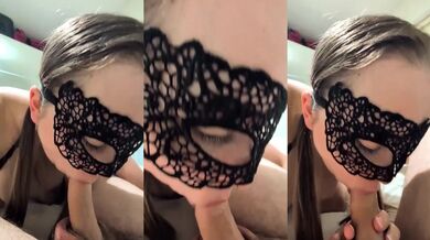 British slut wife gags on stretchy cock for first time POV cum in throat swallow