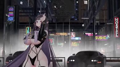 BAE Elf VTuber Stripped Bare in Nude MMD Hentai Cosplay