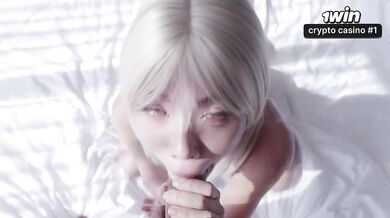 Waifu's Sloppy Blowjob Chokes Me Deep Throat Messy Cumshot Twice
