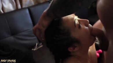 Chinese & Filipina girlfriends destroyed in raw rough threesome