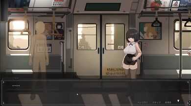 Gyaru succubus rides Tokyo train getting destroyed by big tits cowgirl creampie