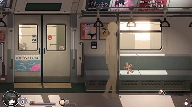 Gyaru succubus rides Tokyo train getting destroyed by big tits cowgirl creampie