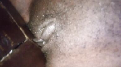 Milf hogs table corner until gushing orgasm with deepthroat cumshot
