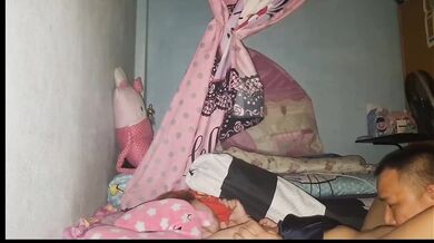 Tiny pussy choked by big thick dick until she gushed hard