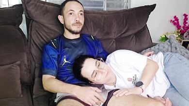 My stepsister sucked me off while bored watching game deepthroat blowjob step fantasy