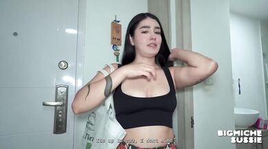 Latina maid gets brutally anal fucked and creampied raw for extra cash