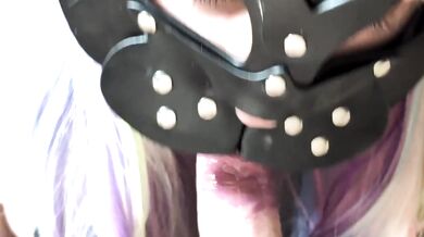 Wife worships husband's cock in close up blowjob teasing cumshot asmr