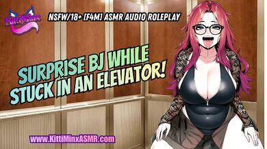 Elevator Surprise Blowjob Gets Deepthroated Forced Cumshot NTR Roleplay