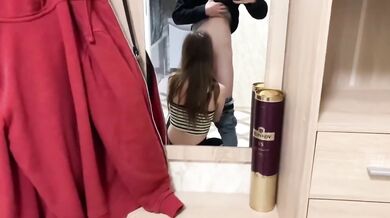 18 Year Old Neighbor Bends Over to Suck a Dick Right in the Living Room