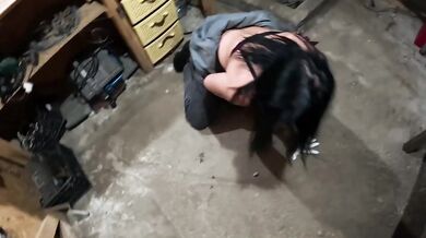 MILF overalls no panties power tool vibes deepthroat doggy cum inside messy real amateur