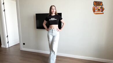 Tight jeans and heels stepping son into MILF heaven raw sucking cock home video