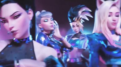 K/DA Akali Ahri Gangbang Gangbanged by KDA Cosplay HMV