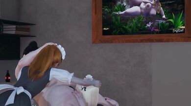 Fast Food Diva Two BBW Maids Pleasure Their Mistress While Watching TV Cumming Crazed