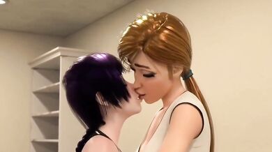 Friend's Thick Ass Choked Raw 3D Animation Lesbian Lust