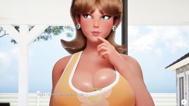 Boner got STUCK between Zoe's Ass Wow Big Dick Princess Peach Gangbang Parody