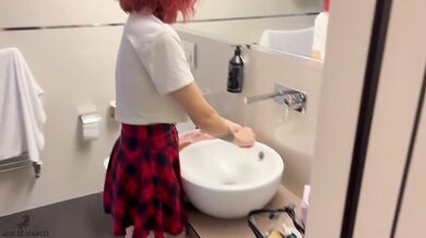 The waiter brings room service and we all cum hard