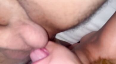 Carlos Bagira takes her pussy hard while step daughter rims him deep