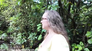 Milf’s outdoor vlog destroyed by hot couple fucking in HD public