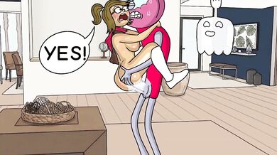 Regular show parody Benson fucked CJ Starla and Eileen compilation