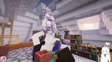 Big tits milf asshole threesome creampie cum inside Minecraft animation