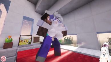 Big tits milf asshole threesome creampie cum inside Minecraft animation
