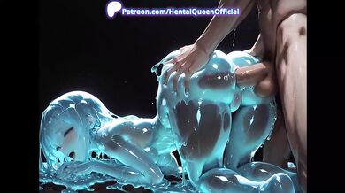 Slime Fox Gets Her Tight Squeeze Destroyed Cream Pie Threesome