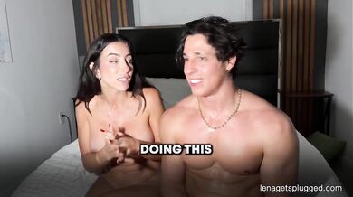 LENA THE PLUG and GATTOUZ BTS raw rough fuck ending in cumshot and facial spoilers