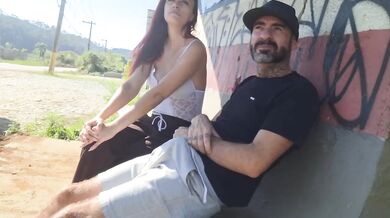 Risky Public Punheta for Stranger at Bus Stop Raw POV
